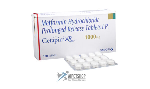 Cetaphin XR (Glucophage XR)1000 Mg - 150 tablet