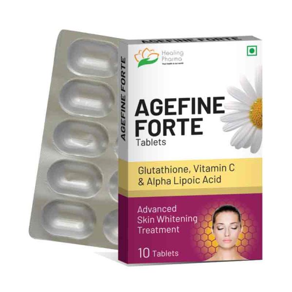 Glutathione + Vitamin C + Alpha Lipoic Acid (Agefine Forte) – 10 Tablets