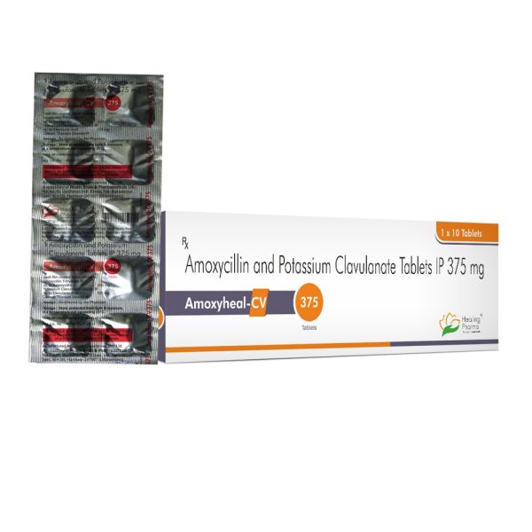 Amoxycillin 250mg + Pot.Clavulanate 125mg (Amoxyheal CV 375) – 10 Tablets