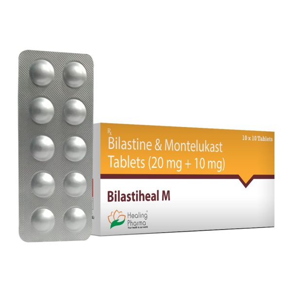 Bilastine 20mg + Montelukast 10mg (Bilastiheal M) – 10 Tablets