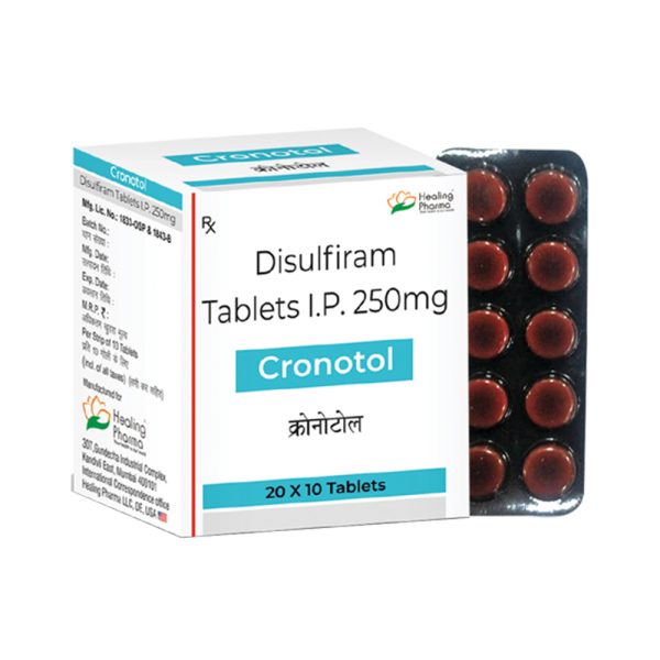 Disulfiram 250mg (Cronotol 250) - 10 Tablets