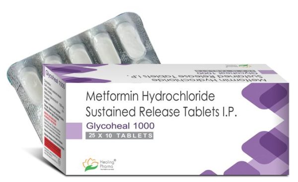 Metformin 1000mg (Glycoheal 1000) - 10 Tablets