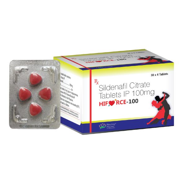 Sildenafil 100mg Red Color Tabs (Hiforce Red 100) - 4 Tablets