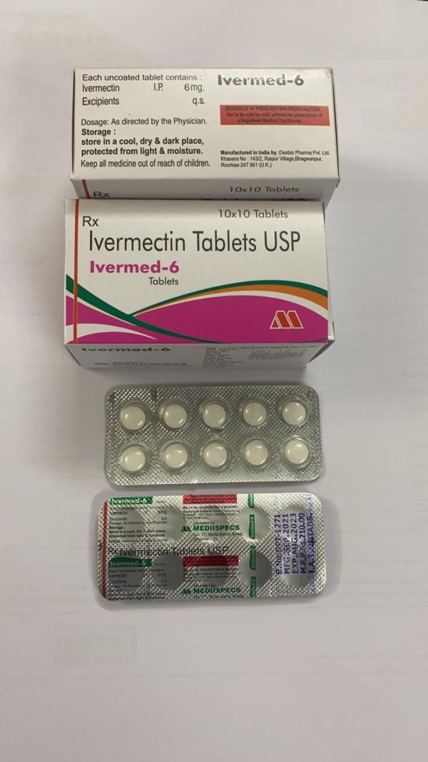 Ivermed 6 mg Ivermectin 10 tablets