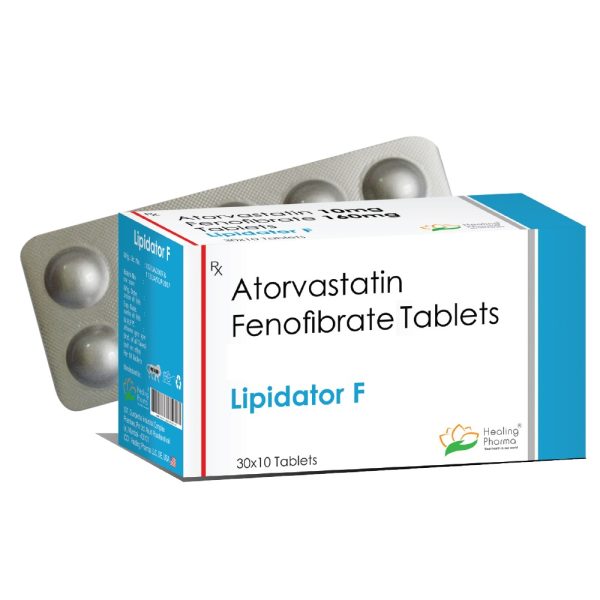 Atorvastatin 10 mg + Fenofibrate 160 mg (Lipidator F) - 10 Tablets