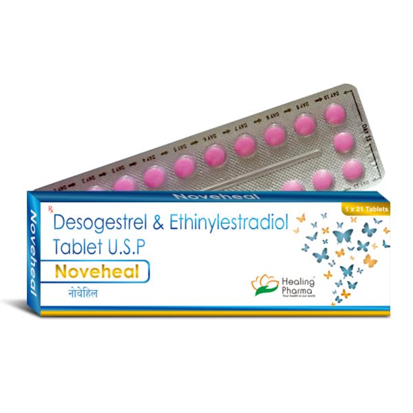 Desogestrel 0.15mg + Ethinyl Estradiol 0.03mg (Noveheal) - 21 Tablets