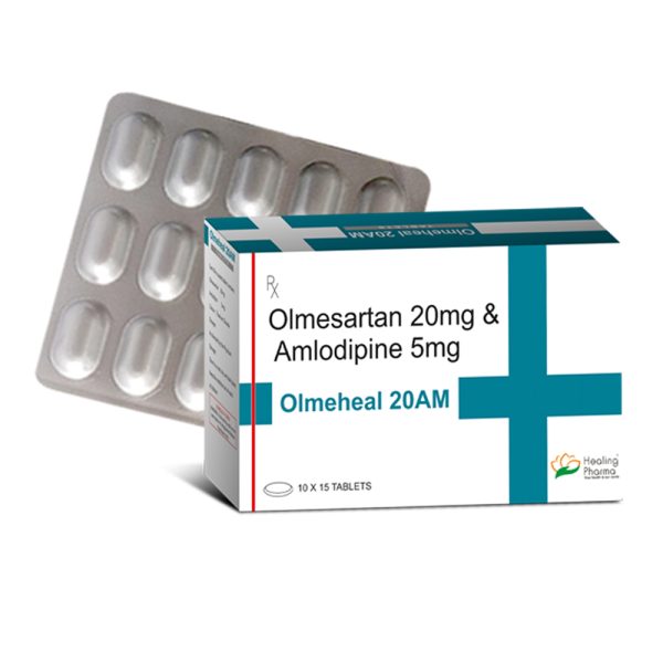 Olmesartan 20mg+ Amlodipine 5mg (Olmeheal AM 20) - 15 Tablets