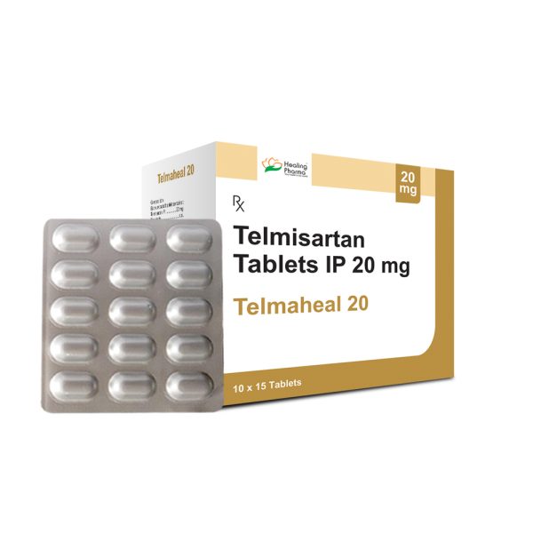 Telmisartan 20 mg Tablet (Telmaheal 20) - 15  Tablets