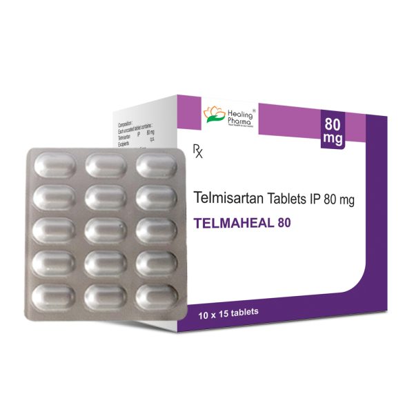 Telmisartan 80mg (Telmaheal 80) - 15 Tablets