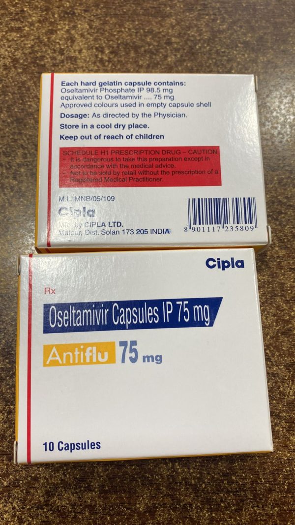 Oseltamivir (Antiflu/Tamiflu) 75 mg - 10 Tablets