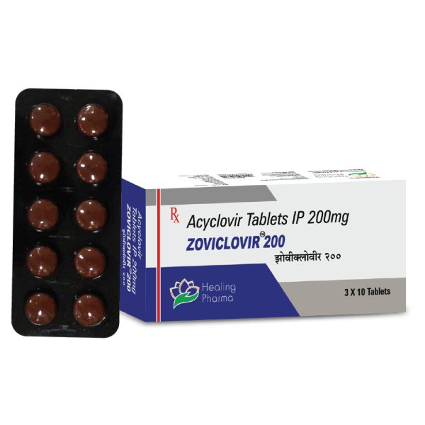 Acyclovir 200 mg Tablet (Zoviclovir 200) -10 Tablets