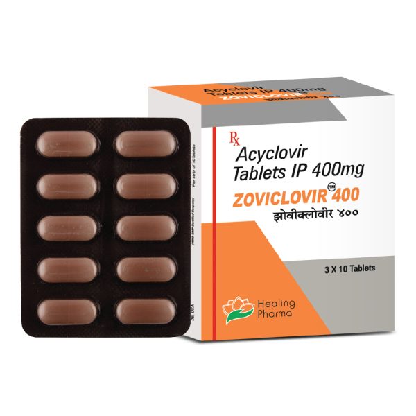 Acyclovir 400 mg Tablet (Zoviclovir-400) – 10 Tablets