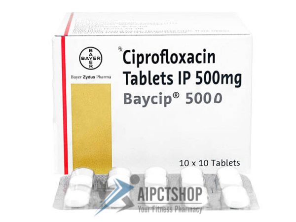 Baycip (Cipro)500mg 1 blister = 10 tabs